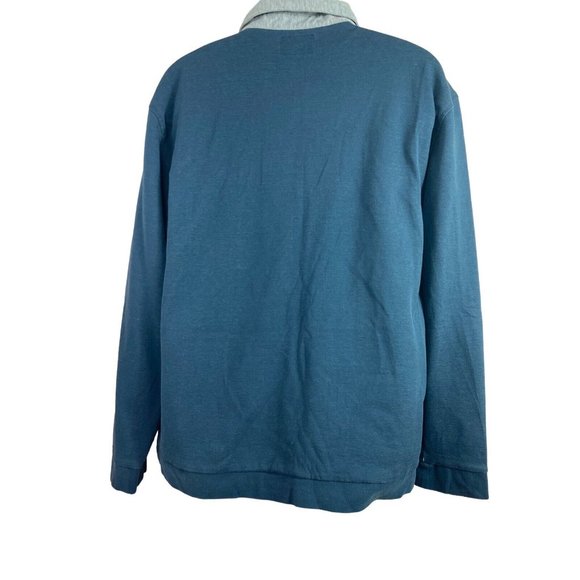 Linksoul Mens XL Navy Blue Polo Pullover Sweatshirt Long Sleeve Golf Long-Sleeve - Picture 8 of 8